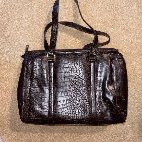 Diane Von Furstenberg - Brown Leather Briefcase - Picture 3 of 6